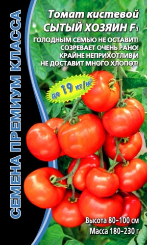 Томат СЫТЫЙ ХОЗЯИН F1 — Голодным семью не оставит! Созревает очень рано! Крайне неприхотлив и не доставит много хлопот!