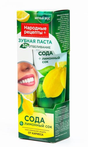 Зубная паста НАРОДНЫЕ РЕЦЕПТЫ 3D ОТБЕЛИВАНИЕ
